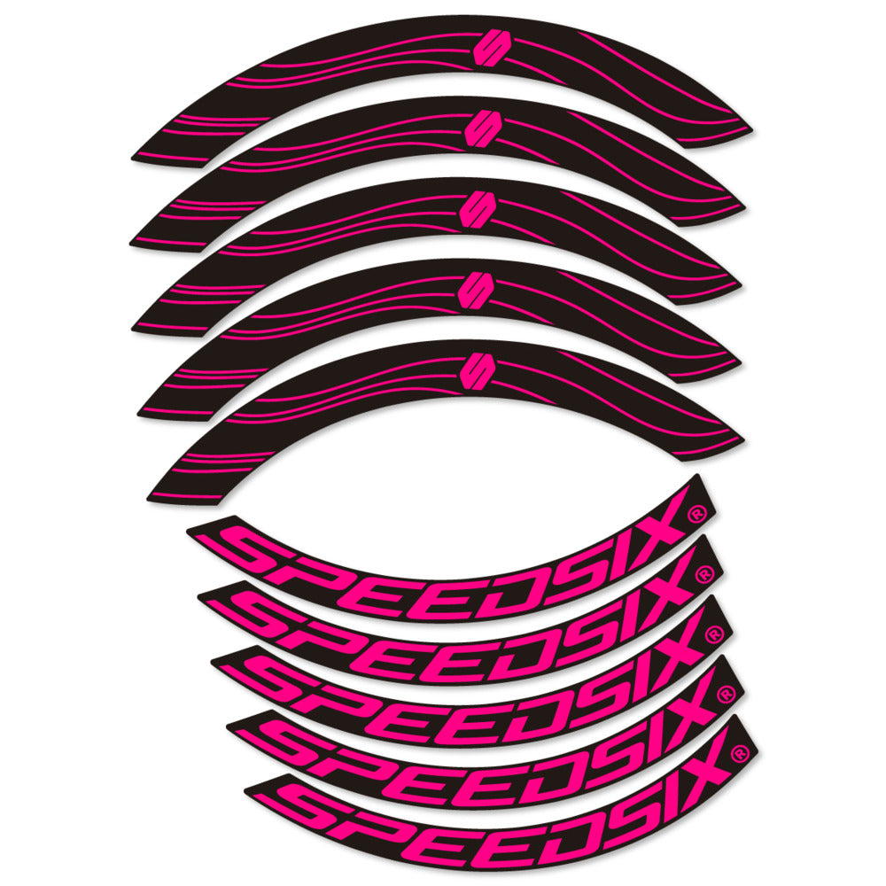 Stickers for Speedsix Air Ultra, Road Wheel 55mm vinyl decals - Fuchsia