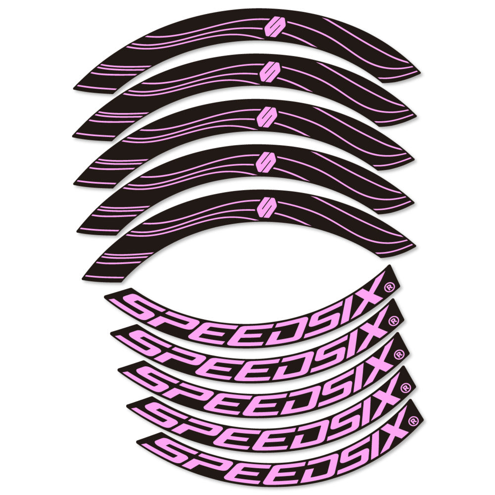 Stickers for Speedsix Air Ultra, Road Wheel 55mm vinyl decals - Light Lilac