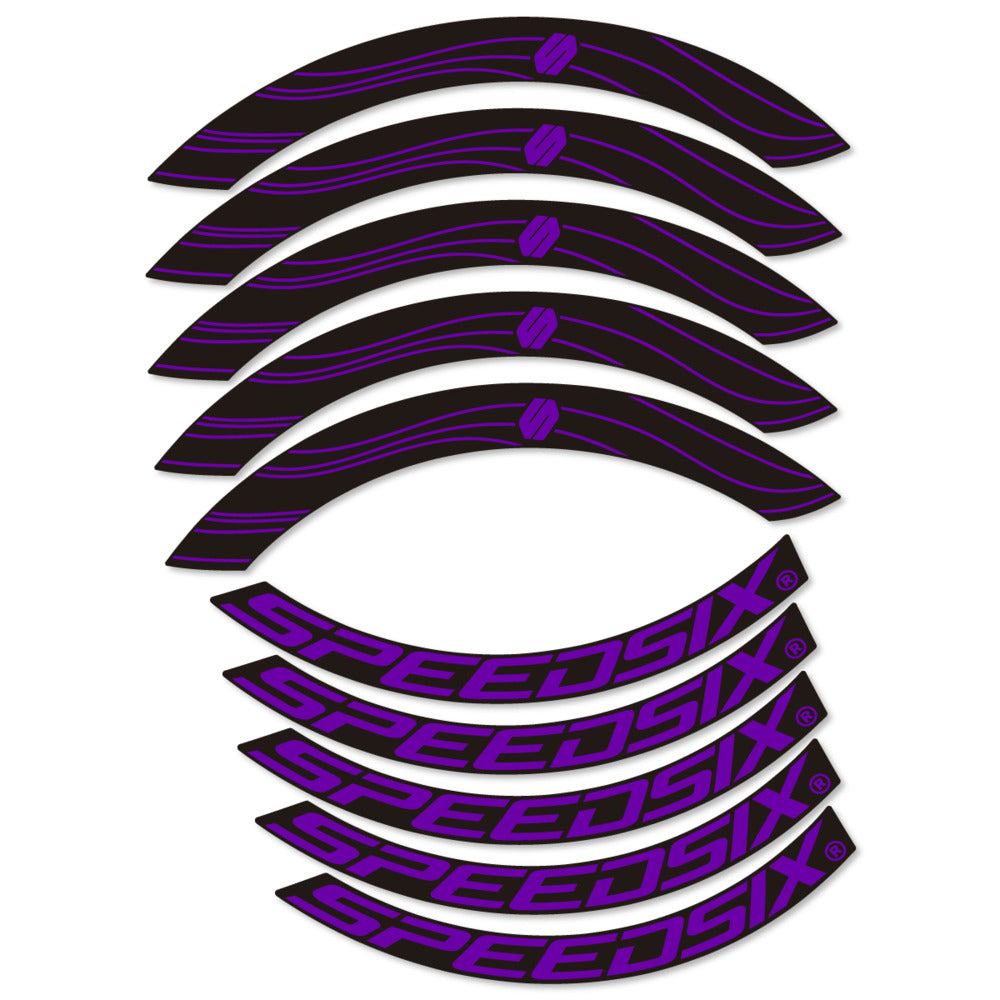 Stickers for Speedsix Air Ultra, Road Wheel 55mm vinyl decals - Violet