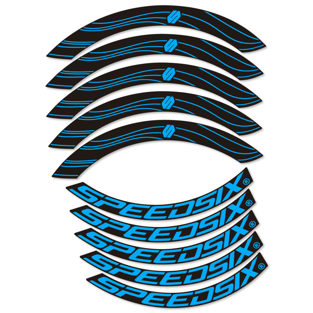 Stickers for Speedsix Air Ultra, Road Wheel 55mm vinyl decals - Light Blue