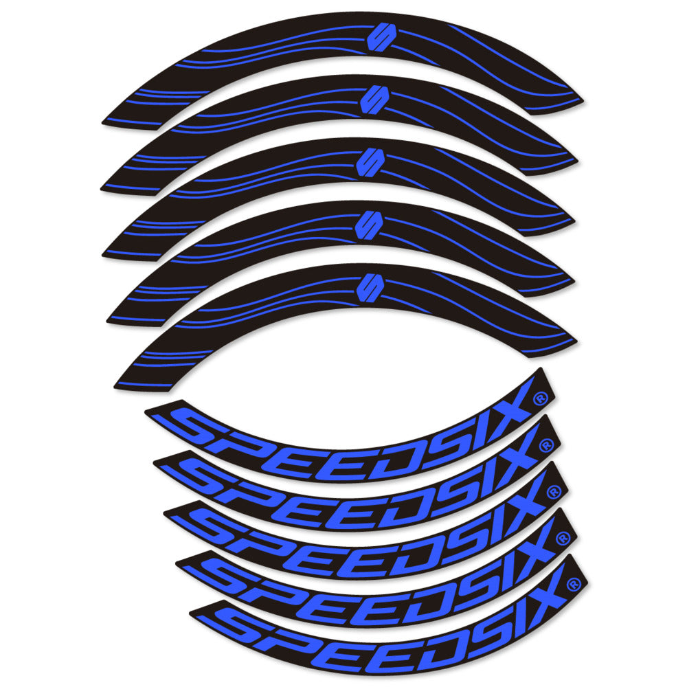 Stickers for Speedsix Air Ultra, Road Wheel 55mm vinyl decals - Medium Blue