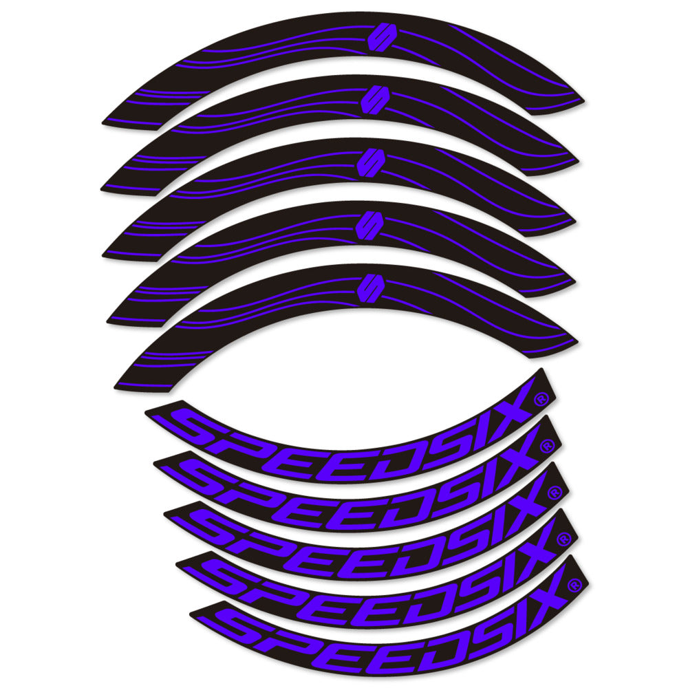 Stickers for Speedsix Air Ultra, Road Wheel 55mm vinyl decals - Reflex Blue