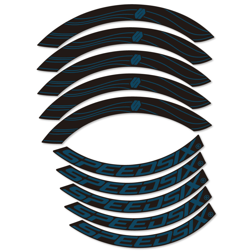 Stickers for Speedsix Air Ultra, Road Wheel 55mm vinyl decals - Dark Lake