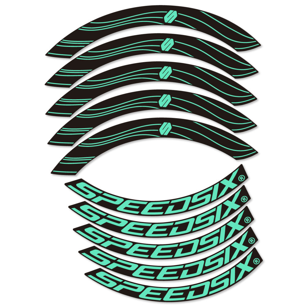 Stickers for Speedsix Air Ultra, Road Wheel 55mm vinyl decals - Mint