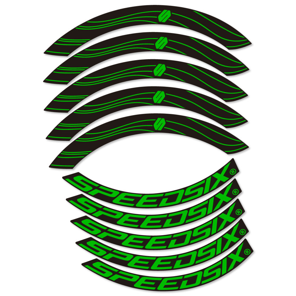 Stickers for Speedsix Air Ultra, Road Wheel 55mm vinyl decals - Grass Green