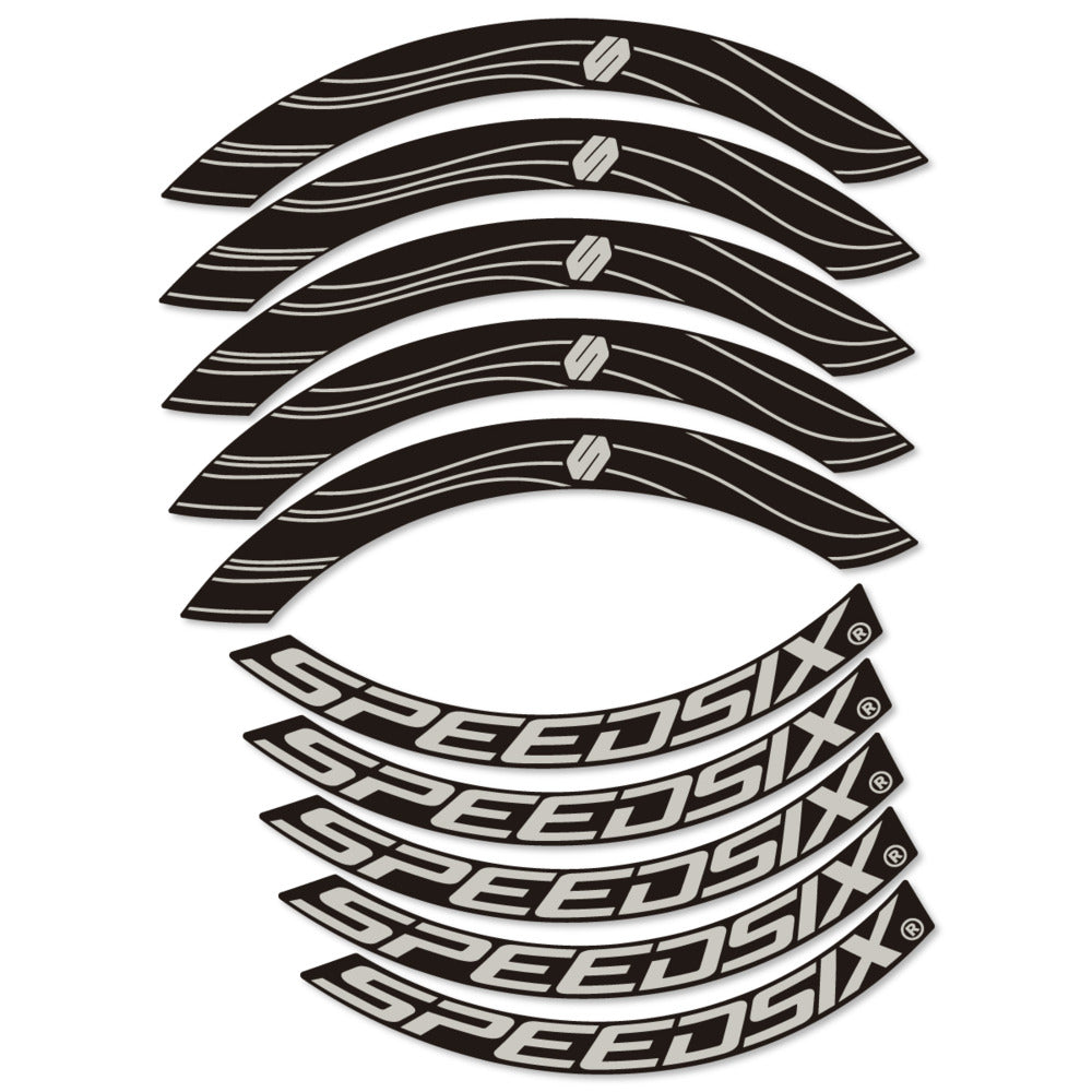 Stickers for Speedsix Air Ultra, Road Wheel 55mm vinyl decals - Light Grey