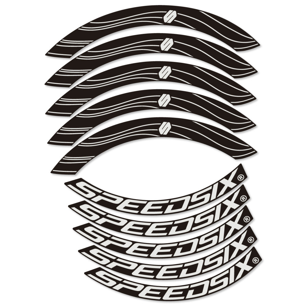 Stickers for Speedsix Air Ultra, Road Wheel 55mm vinyl decals - Pearl Grey