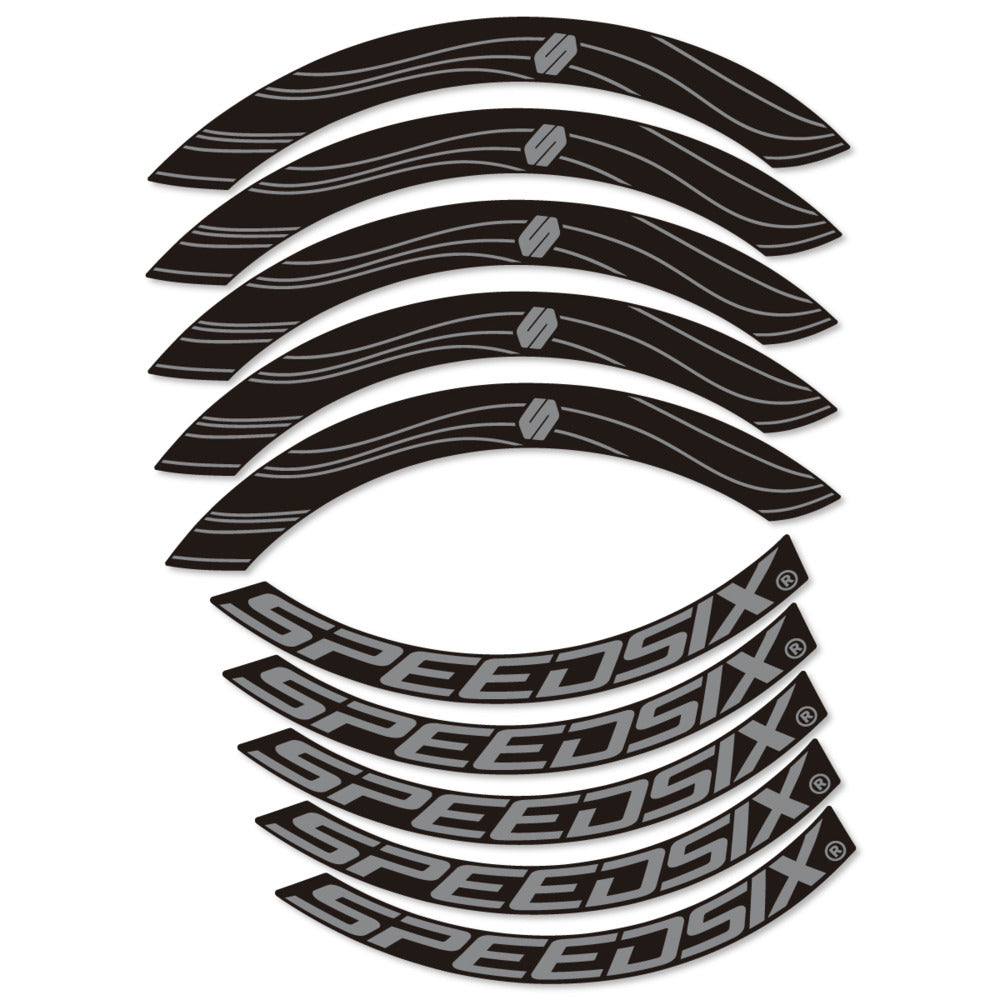 Stickers for Speedsix Air Ultra, Road Wheel 55mm vinyl decals - Traffic Grey