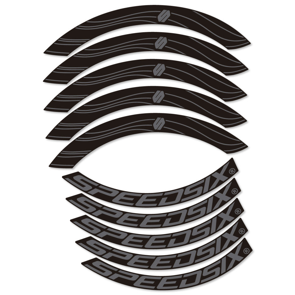 Stickers for Speedsix Air Ultra, Road Wheel 55mm vinyl decals - Medium Grey