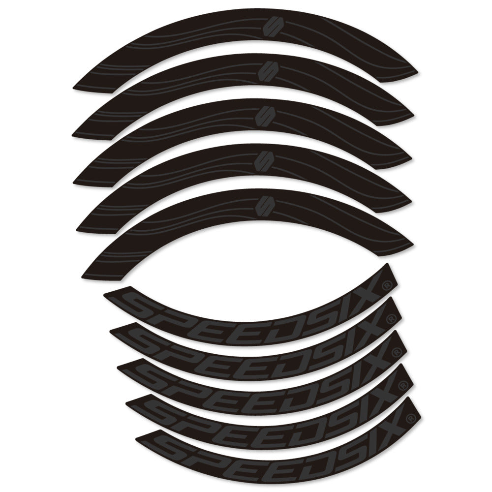 Stickers for Speedsix Air Ultra, Road Wheel 55mm vinyl decals - Very Dark Grey