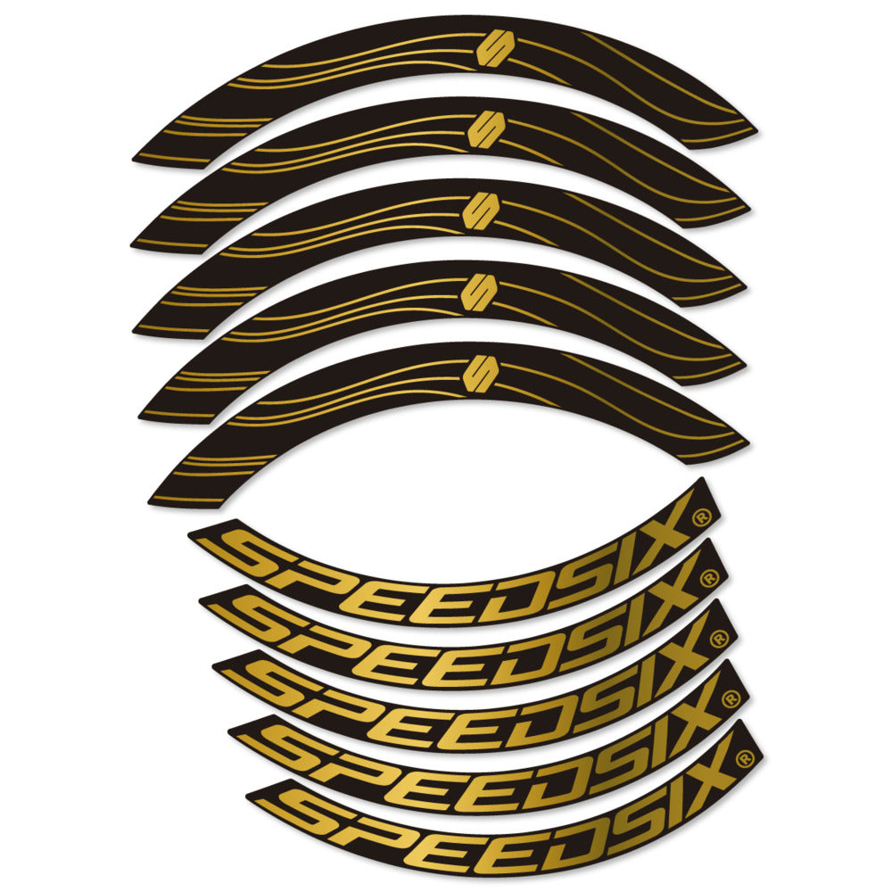 Stickers for Speedsix Air Ultra, Road Wheel 55mm vinyl decals - Gold