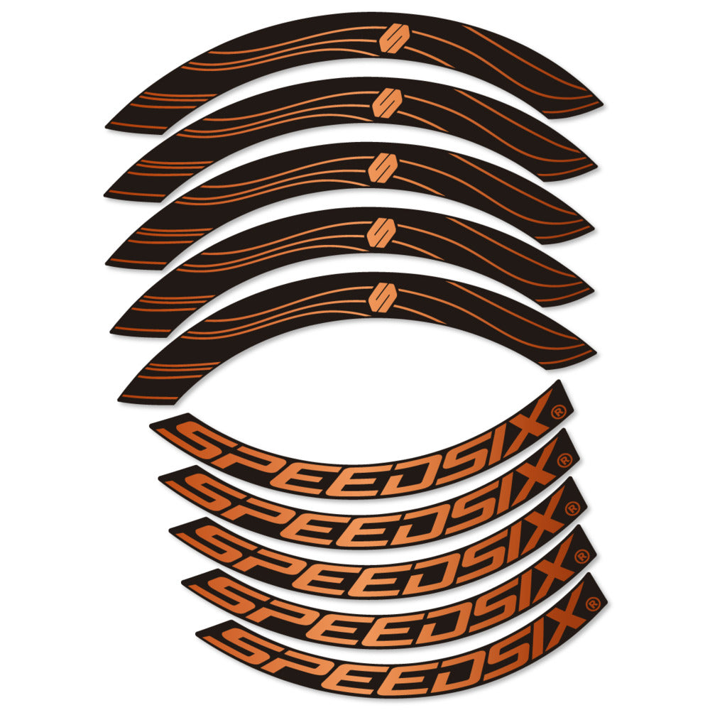 Stickers for Speedsix Air Ultra, Road Wheel 55mm vinyl decals - Bronze