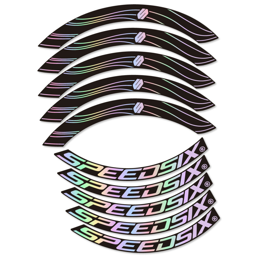 Stickers for Speedsix Air Ultra, Road Wheel 55mm vinyl decals - Hollographic