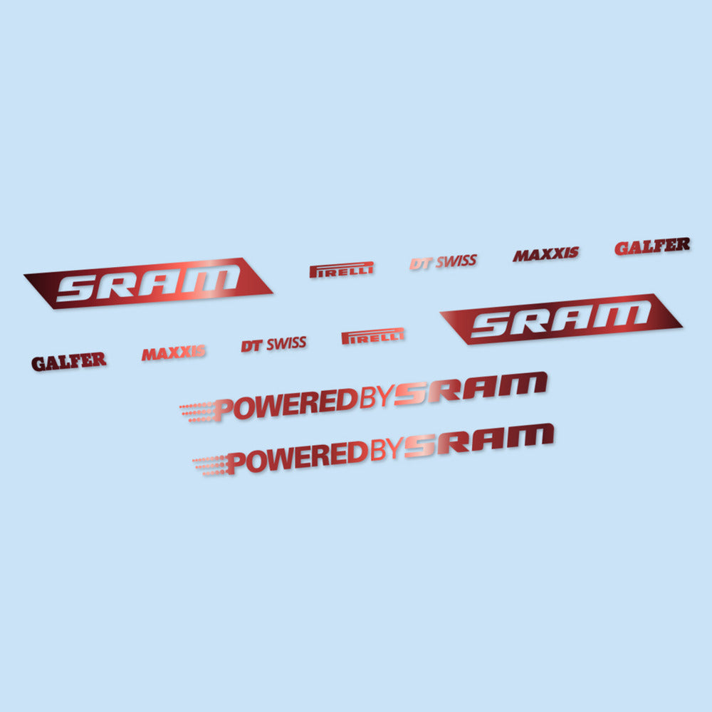 Stickers for SRAM Powered by SRAM, Swingarm vinyl decals - Copper