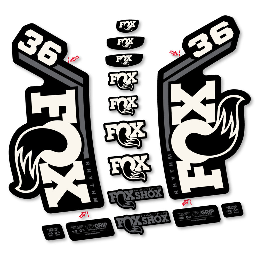 Decal Fox 36 Rhythm 2027, Fork 29" 36mm, bike sticker vinyl