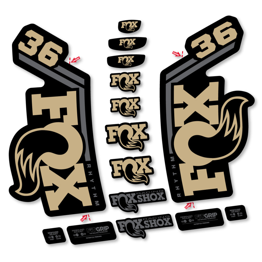 Decal Fox 36 Rhythm 2027, Fork 29" 36mm, bike sticker vinyl