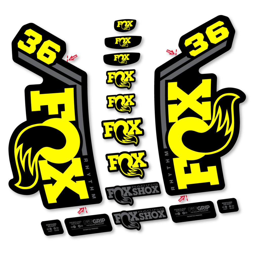 Decal Fox 36 Rhythm 2027, Fork 29" 36mm, bike sticker vinyl