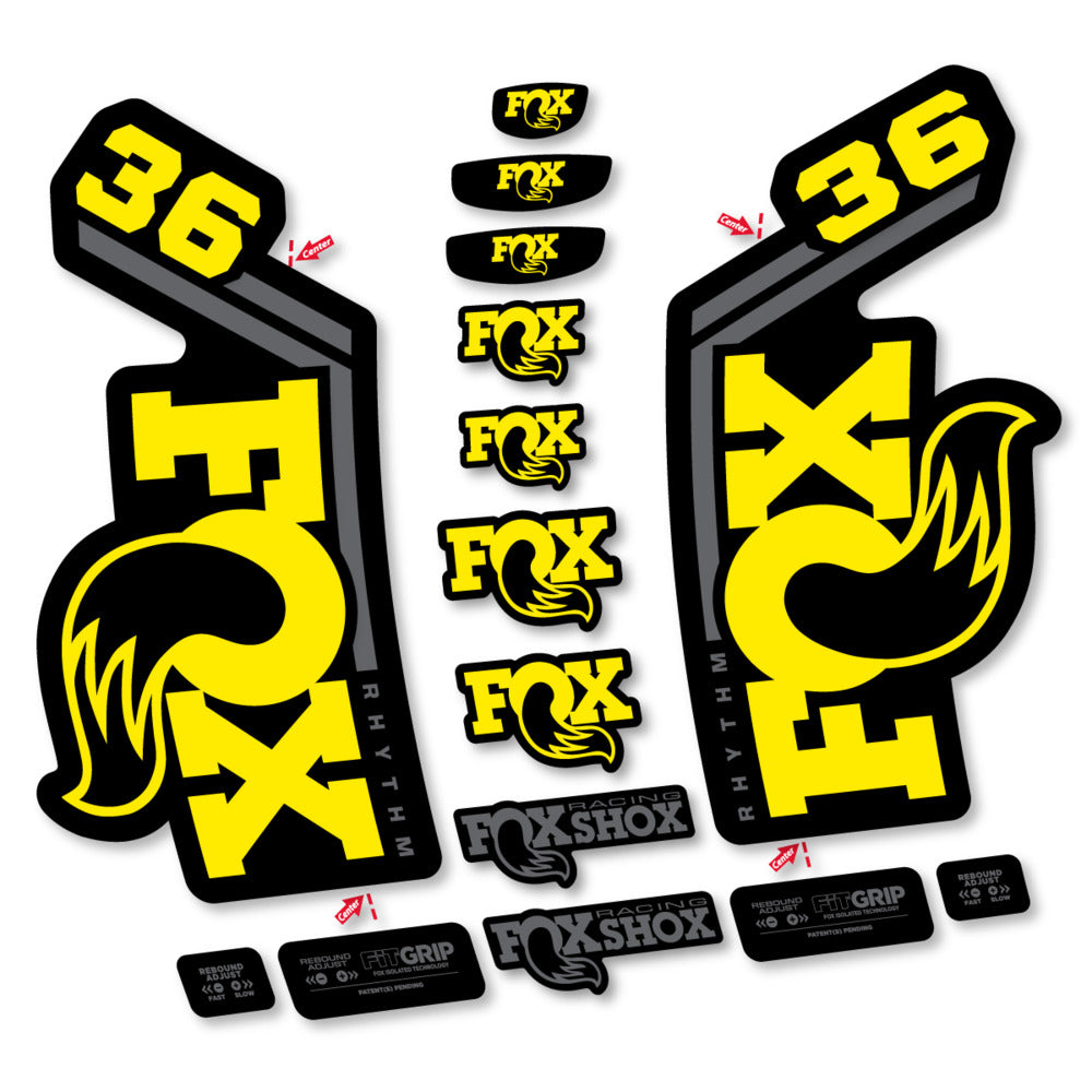 Decal Fox 36 Rhythm 2027, Fork 29" 36mm, bike sticker vinyl