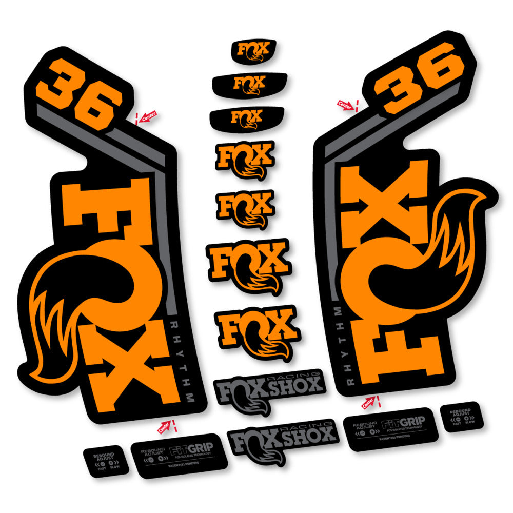 Decal Fox 36 Rhythm 2027, Fork 29" 36mm, bike sticker vinyl