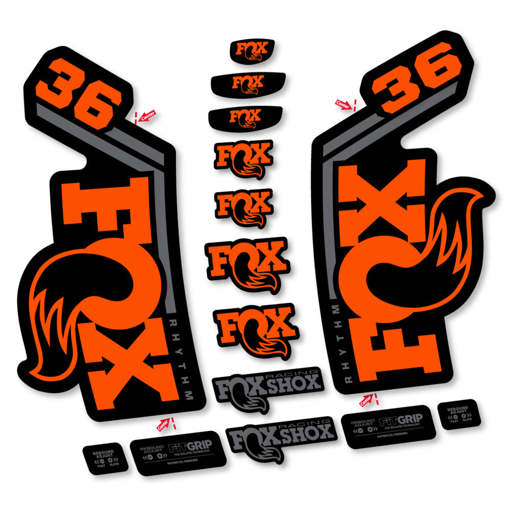 Decal Fox 36 Rhythm 2027, Fork 29" 36mm, bike sticker vinyl