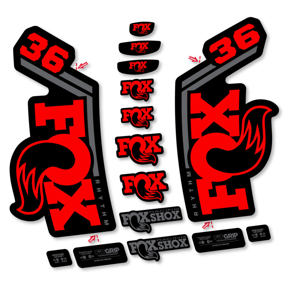 Decal Fox 36 Rhythm 2027, Fork 29" 36mm, bike sticker vinyl