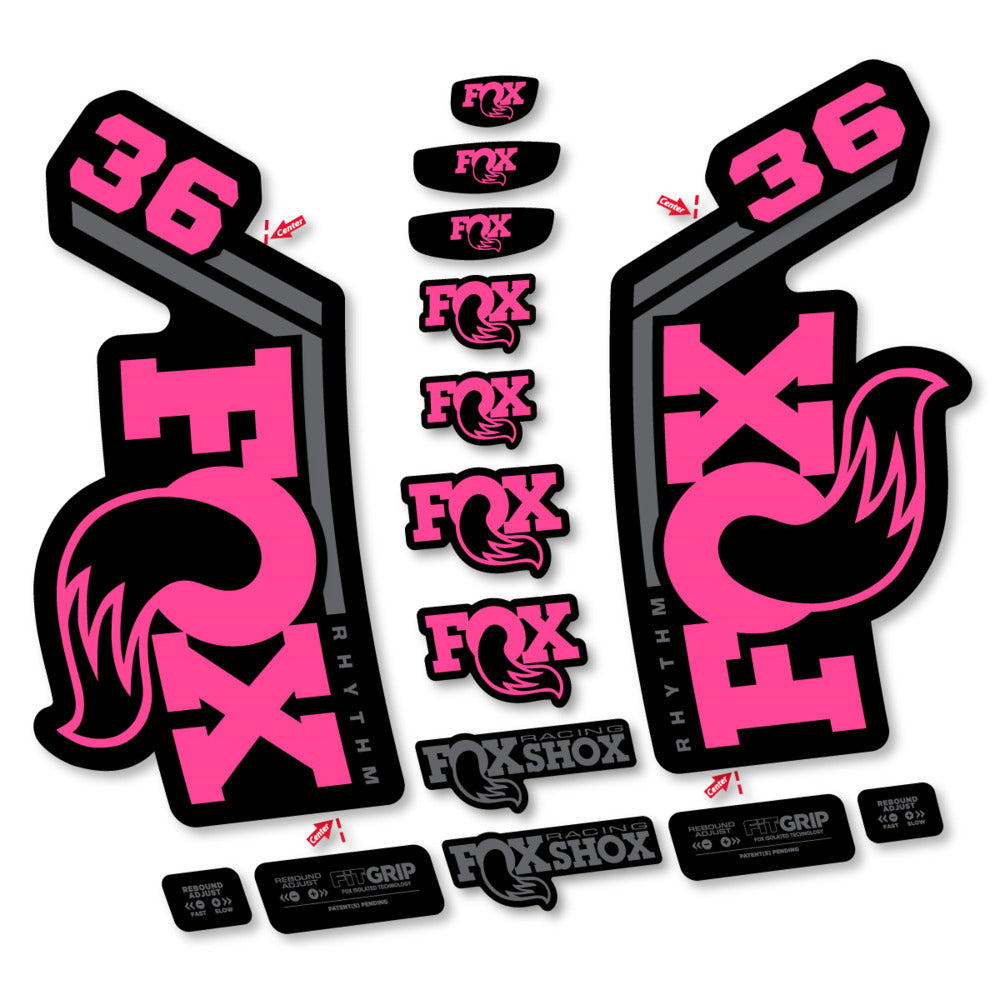 Decal Fox 36 Rhythm 2027, Fork 29" 36mm, bike sticker vinyl