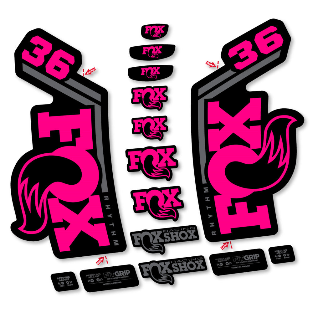 Decal Fox 36 Rhythm 2027, Fork 29" 36mm, bike sticker vinyl