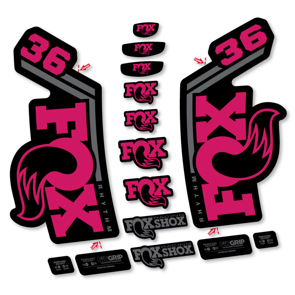 Decal Fox 36 Rhythm 2027, Fork 29" 36mm, bike sticker vinyl