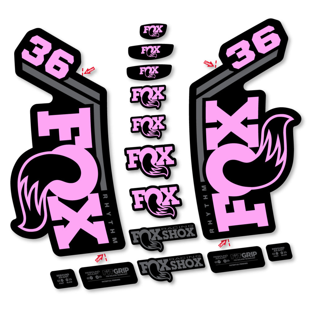 Decal Fox 36 Rhythm 2027, Fork 29" 36mm, bike sticker vinyl