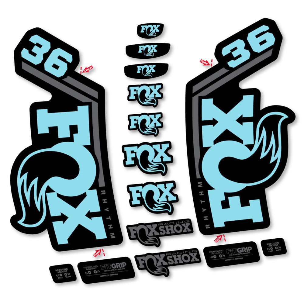 Decal Fox 36 Rhythm 2027, Fork 29" 36mm, bike sticker vinyl