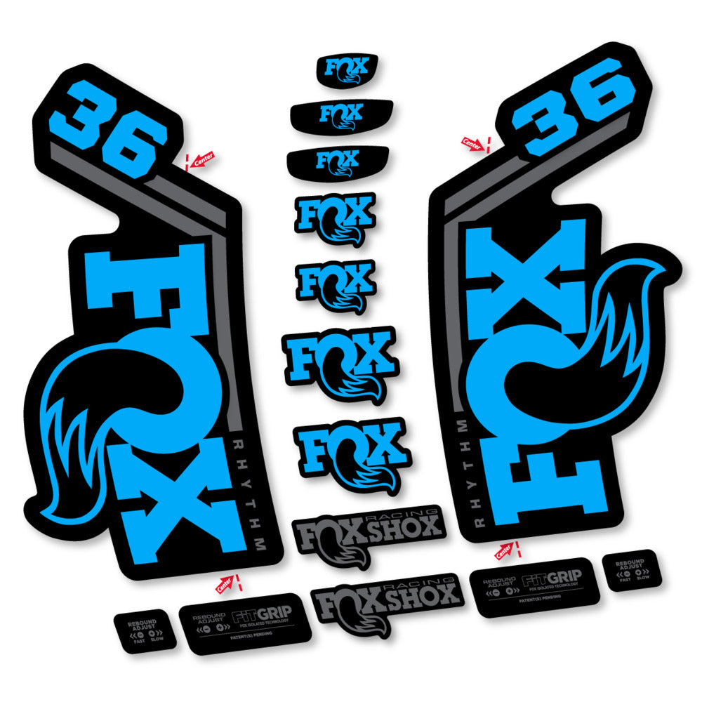 Decal Fox 36 Rhythm 2027, Fork 29" 36mm, bike sticker vinyl