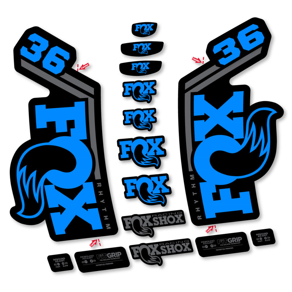 Decal Fox 36 Rhythm 2027, Fork 29" 36mm, bike sticker vinyl