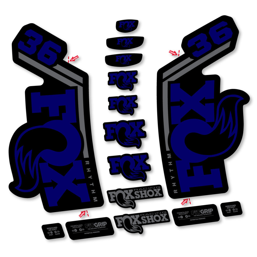 Decal Fox 36 Rhythm 2027, Fork 29" 36mm, bike sticker vinyl
