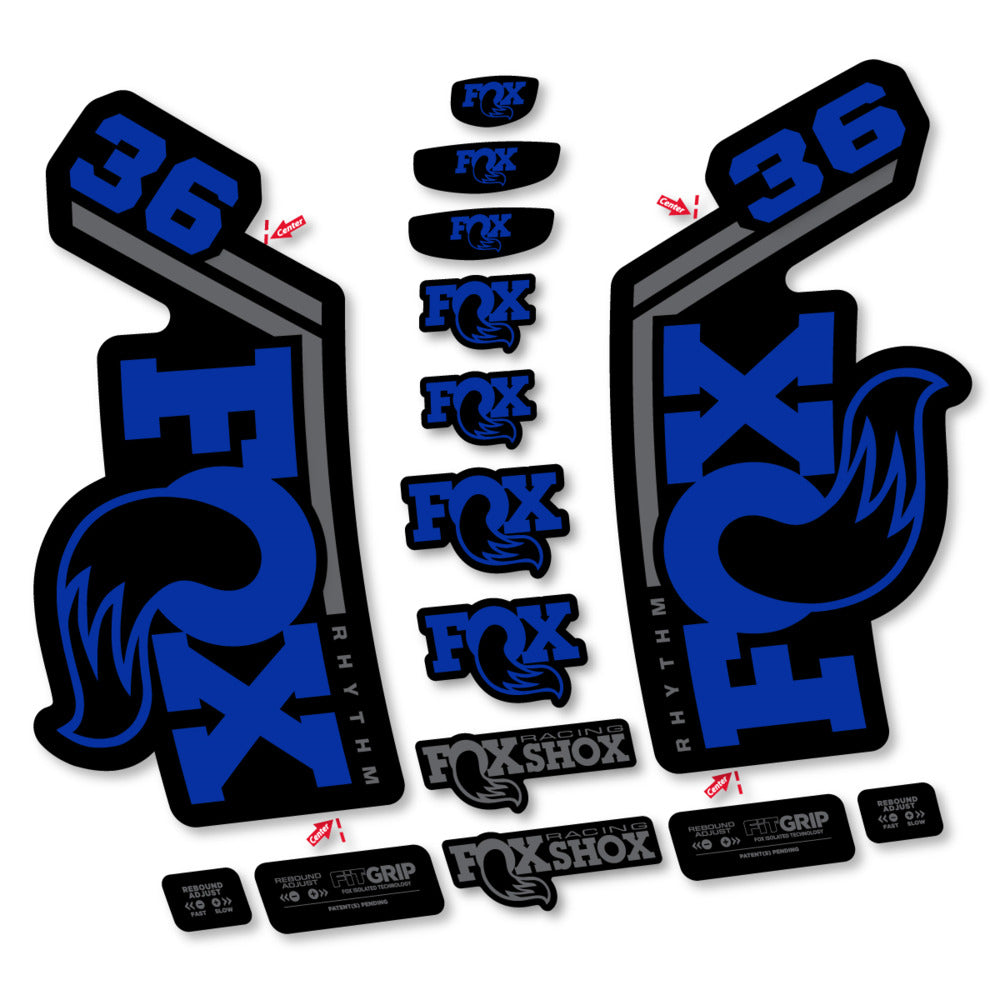 Decal Fox 36 Rhythm 2027, Fork 29" 36mm, bike sticker vinyl