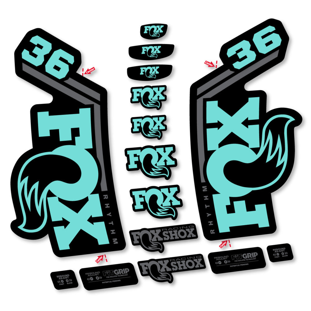 Decal Fox 36 Rhythm 2027, Fork 29" 36mm, bike sticker vinyl