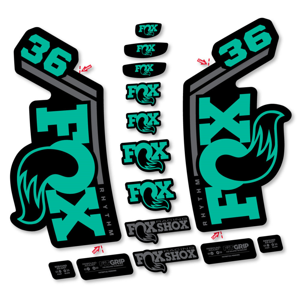 Decal Fox 36 Rhythm 2027, Fork 29" 36mm, bike sticker vinyl