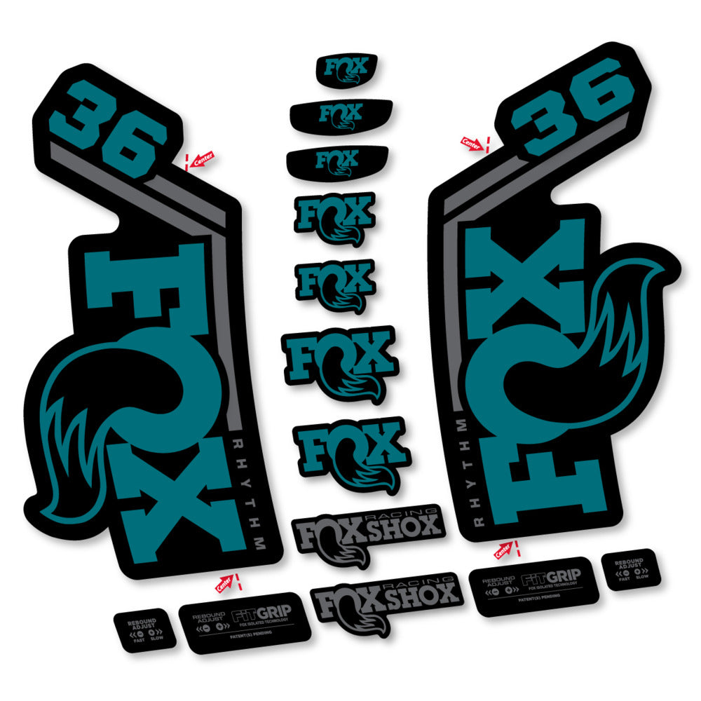 Decal Fox 36 Rhythm 2027, Fork 29" 36mm, bike sticker vinyl