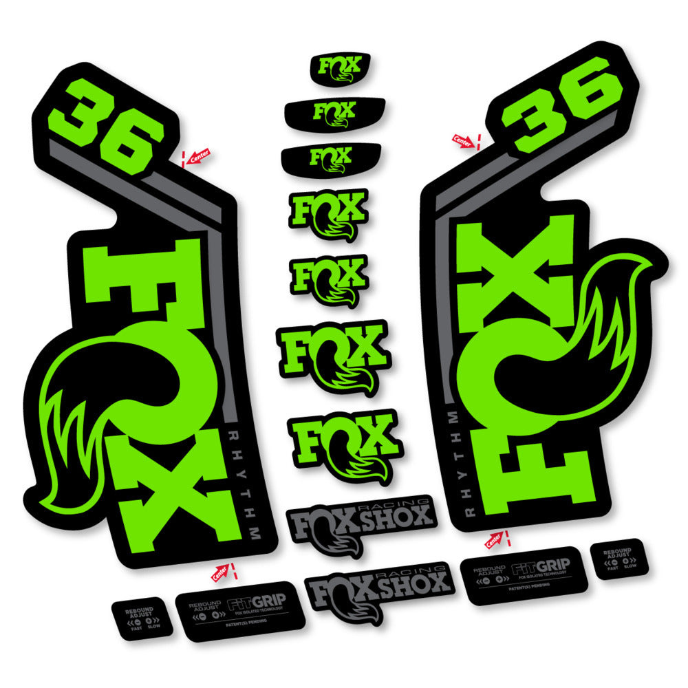 Decal Fox 36 Rhythm 2027, Fork 29" 36mm, bike sticker vinyl
