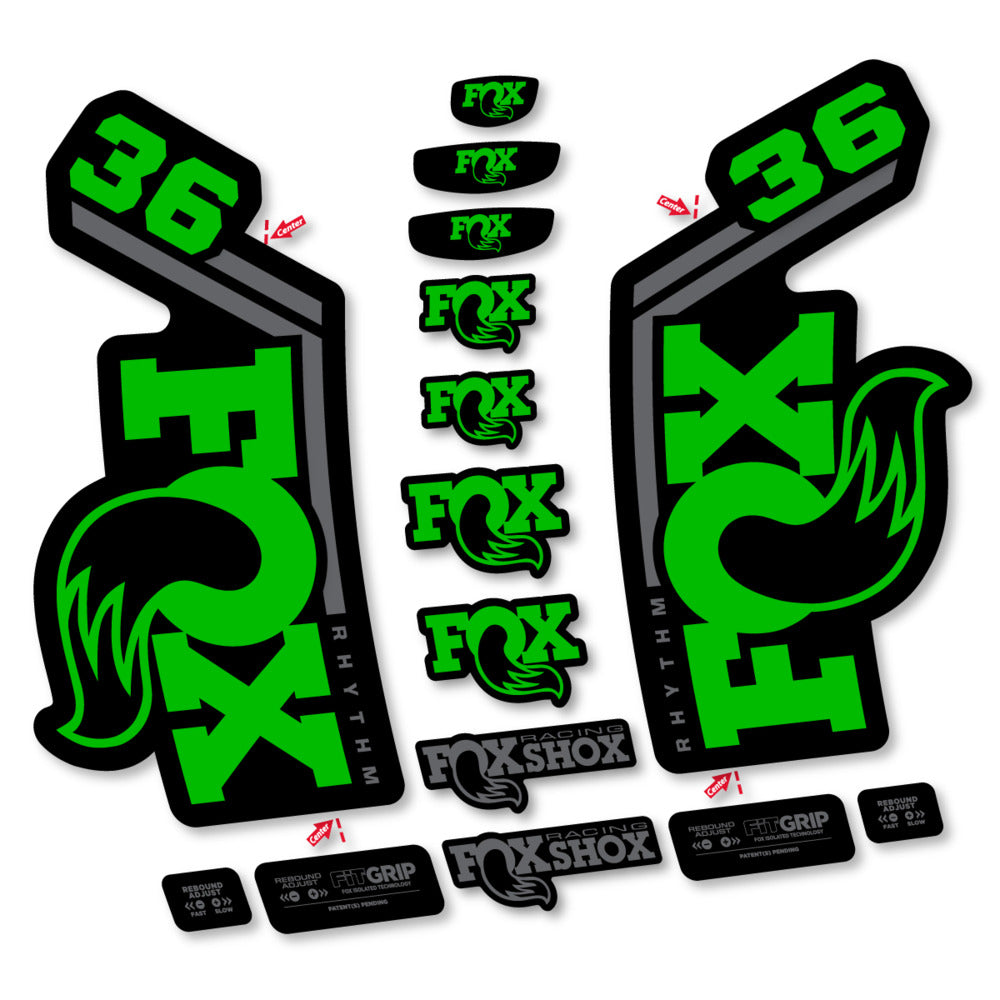 Decal Fox 36 Rhythm 2027, Fork 29" 36mm, bike sticker vinyl