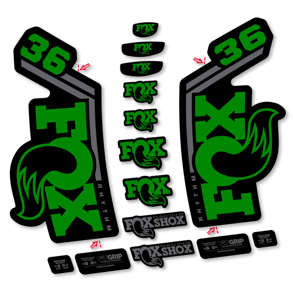 Decal Fox 36 Rhythm 2027, Fork 29" 36mm, bike sticker vinyl