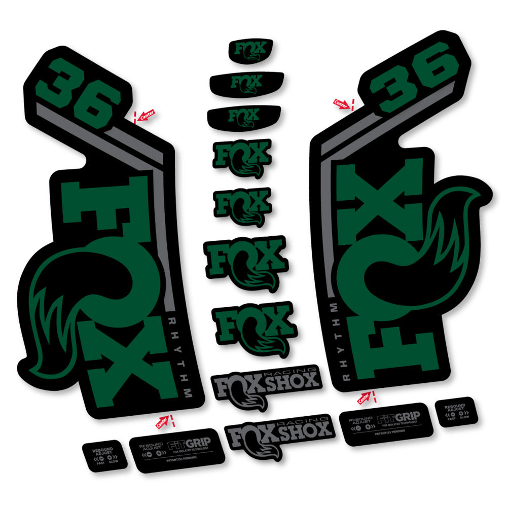 Decal Fox 36 Rhythm 2027, Fork 29" 36mm, bike sticker vinyl