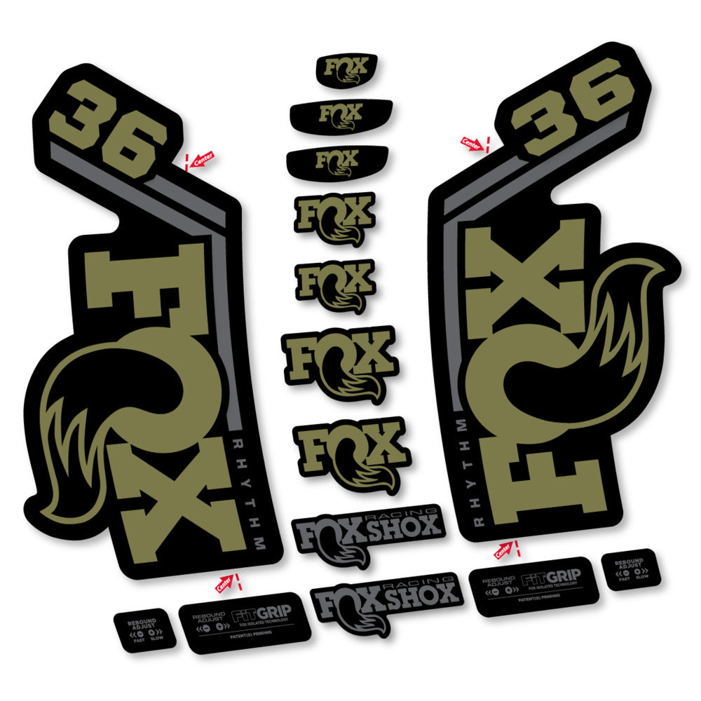 Decal Fox 36 Rhythm 2027, Fork 29" 36mm, bike sticker vinyl
