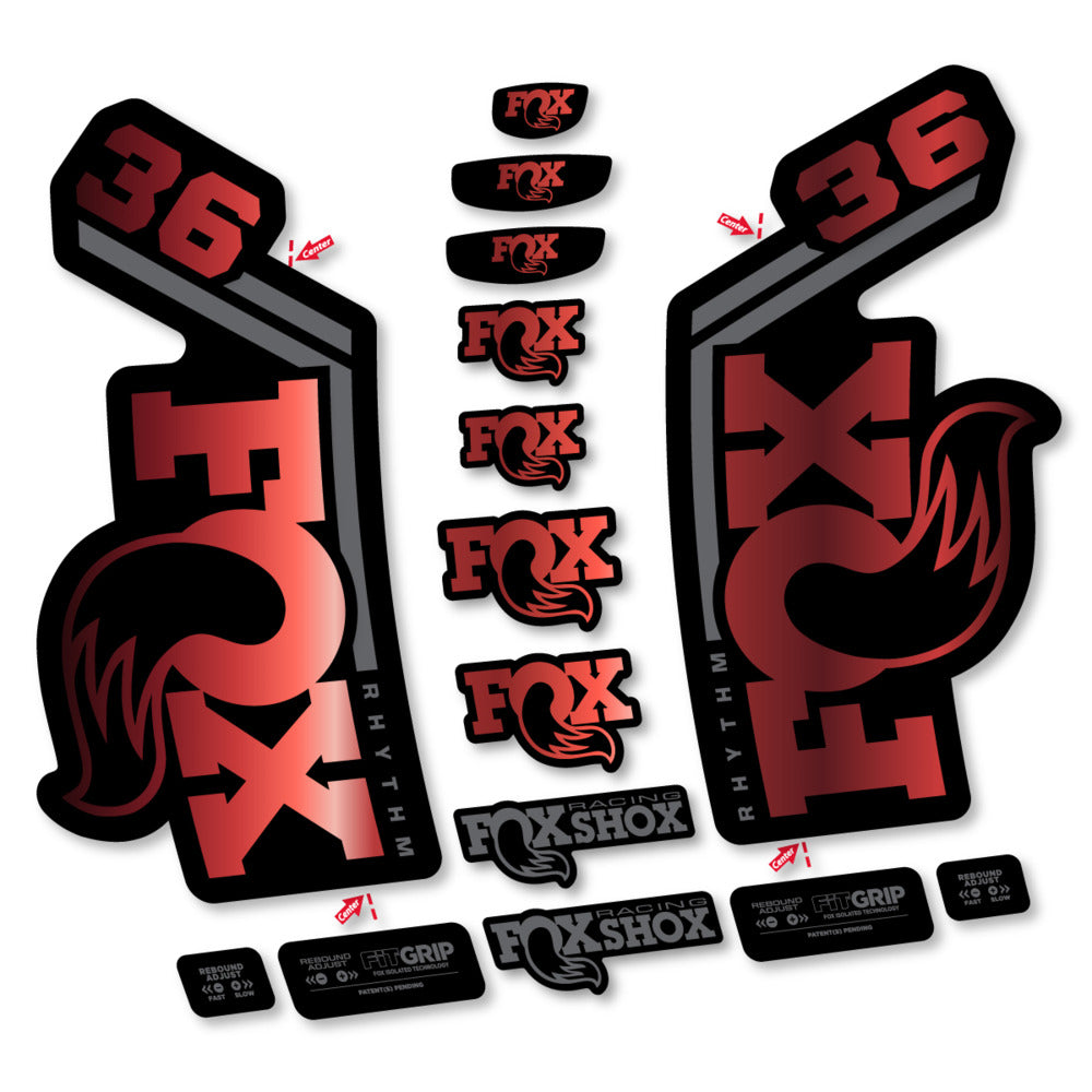 Decal Fox 36 Rhythm 2027, Fork 29" 36mm, bike sticker vinyl