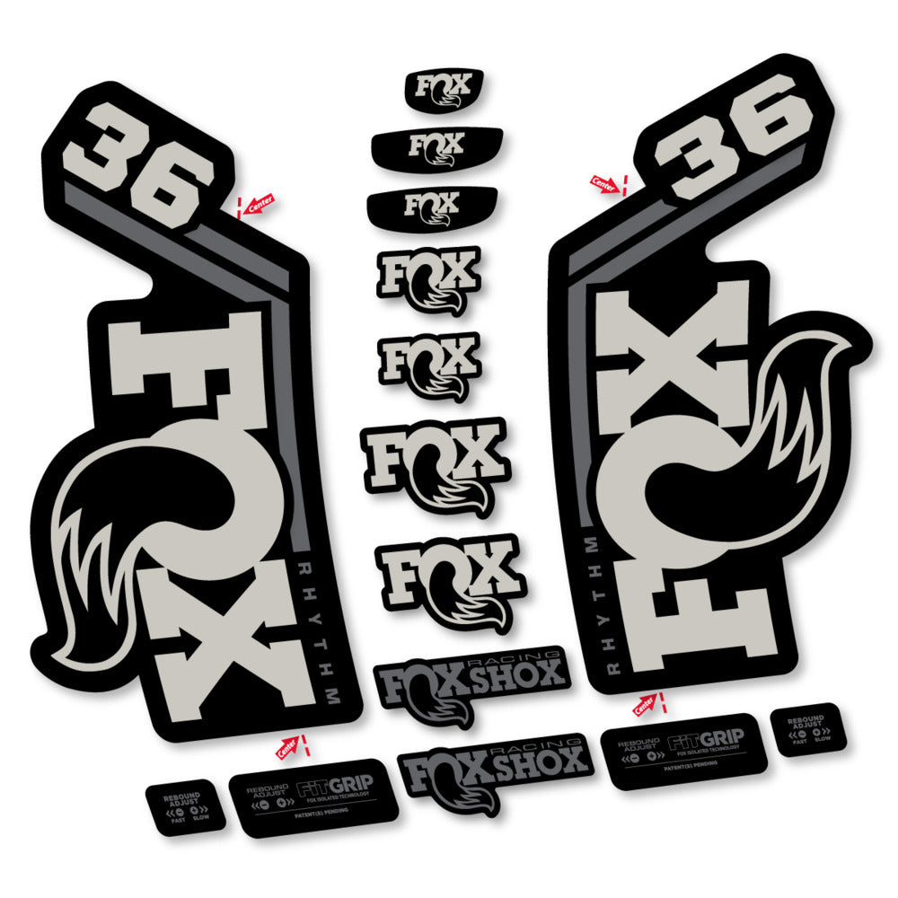 Decal Fox 36 Rhythm 2027, Fork 29" 36mm, bike sticker vinyl
