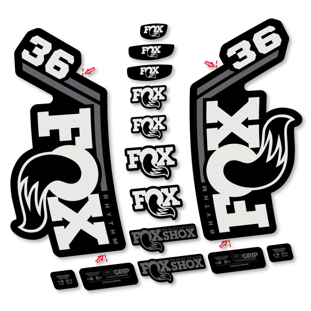 Decal Fox 36 Rhythm 2027, Fork 29" 36mm, bike sticker vinyl