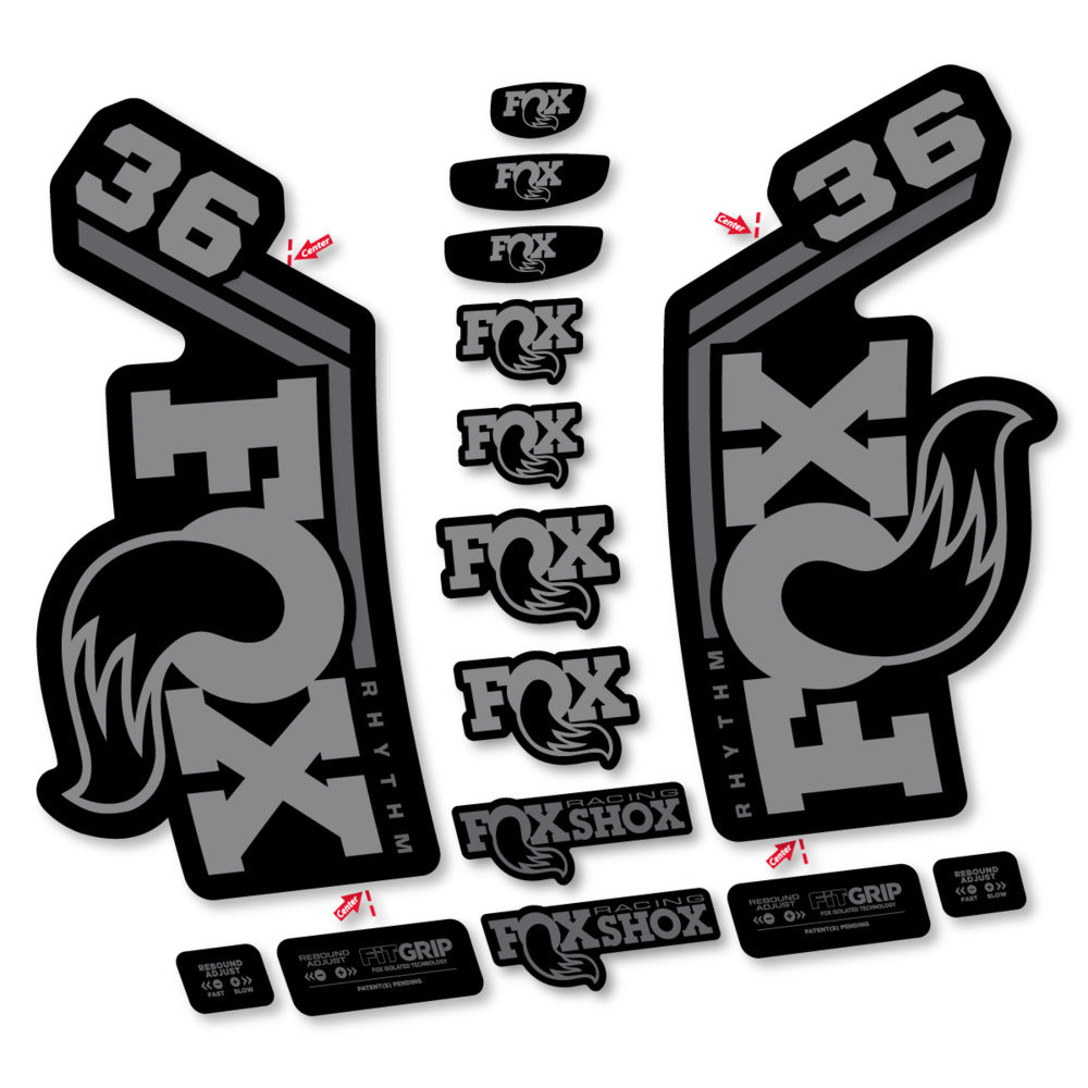 Decal Fox 36 Rhythm 2027, Fork 29" 36mm, bike sticker vinyl