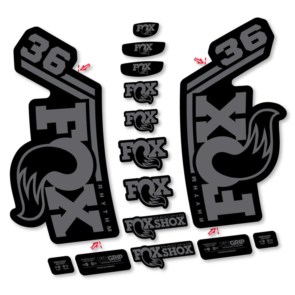 Decal Fox 36 Rhythm 2027, Fork 29" 36mm, bike sticker vinyl