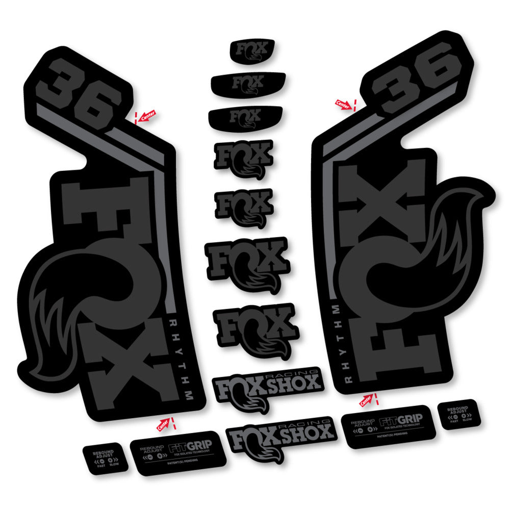 Decal Fox 36 Rhythm 2027, Fork 29" 36mm, bike sticker vinyl