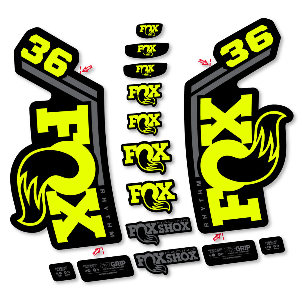 Decal Fox 36 Rhythm 2027, Fork 29" 36mm, bike sticker vinyl