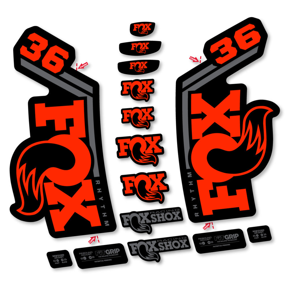 Decal Fox 36 Rhythm 2027, Fork 29" 36mm, bike sticker vinyl